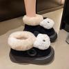Cute cartoon kitten platform cotton shoes women's season fashion velvet warm bag head cotton shoes women