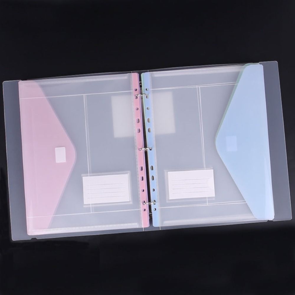 File Organizer Binder Pockets High-Capacity Document Pouch Loose-leaf File Bag  Office Accessories