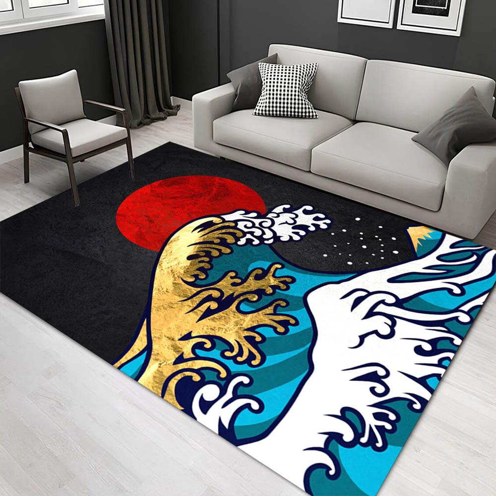

1pc 1599858966Pattern Carpet, Area Rug For Living Room Bedroom Room Bed Chair Laundry Entryway Corridor Yard Non-slip Outdoor Camping Rug Fl 60cm by 90cm