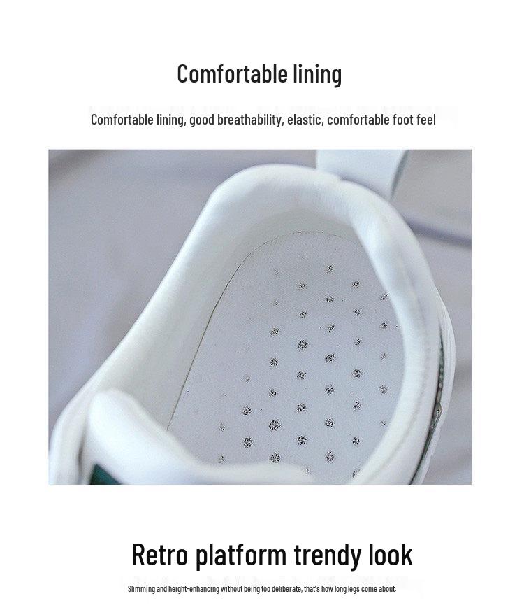 Women's 2024 Trendy White Sneakers - Versatile, Breathable & Casual for Spring