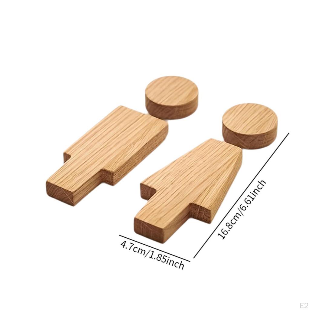 2 Stück Herren- und Damen-Toilettenschilder Badezimmerdekorationen Wandaufkleber Dekor