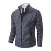 Plus Size Men's Casual Cardigan Jacket: Autumn/Winter Warm, Fashionable Stand Collar Sweater for 2026.