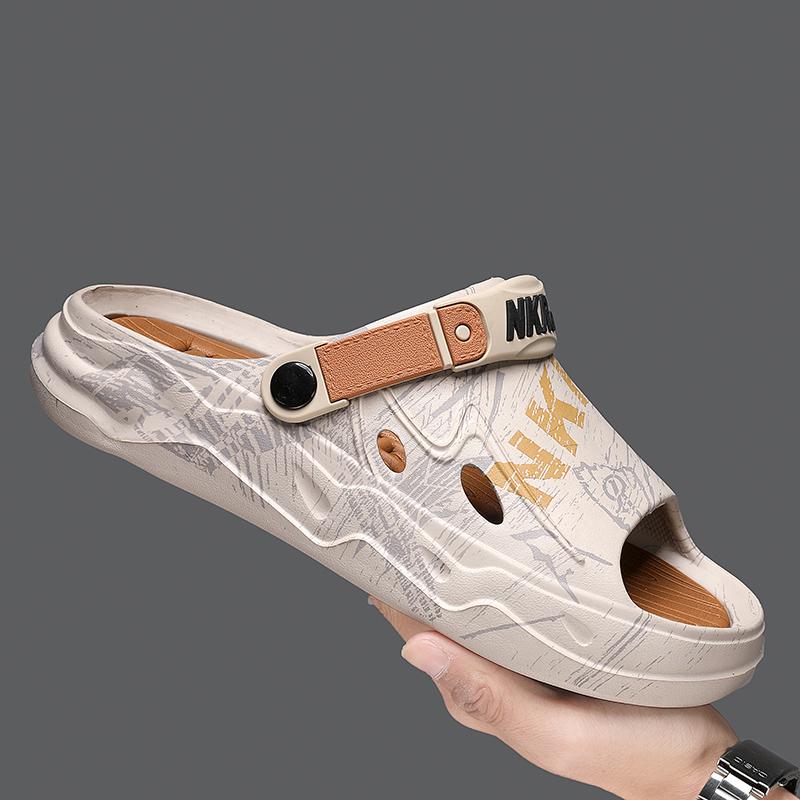 Stylish Men's Sandals Lightweight Non-slip Slippers Outdoor Beach Casual Sports Sandals Walking Flip-flops Bathroom Men's Shoes