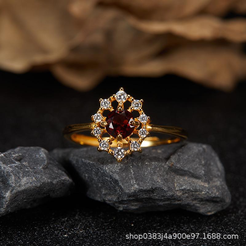 Premium Cooling S925 Sterling Silver Plated 18K Gold Natural Colored Treasure Stud Earrings, Wind Niche Jewelry Does Not Fade