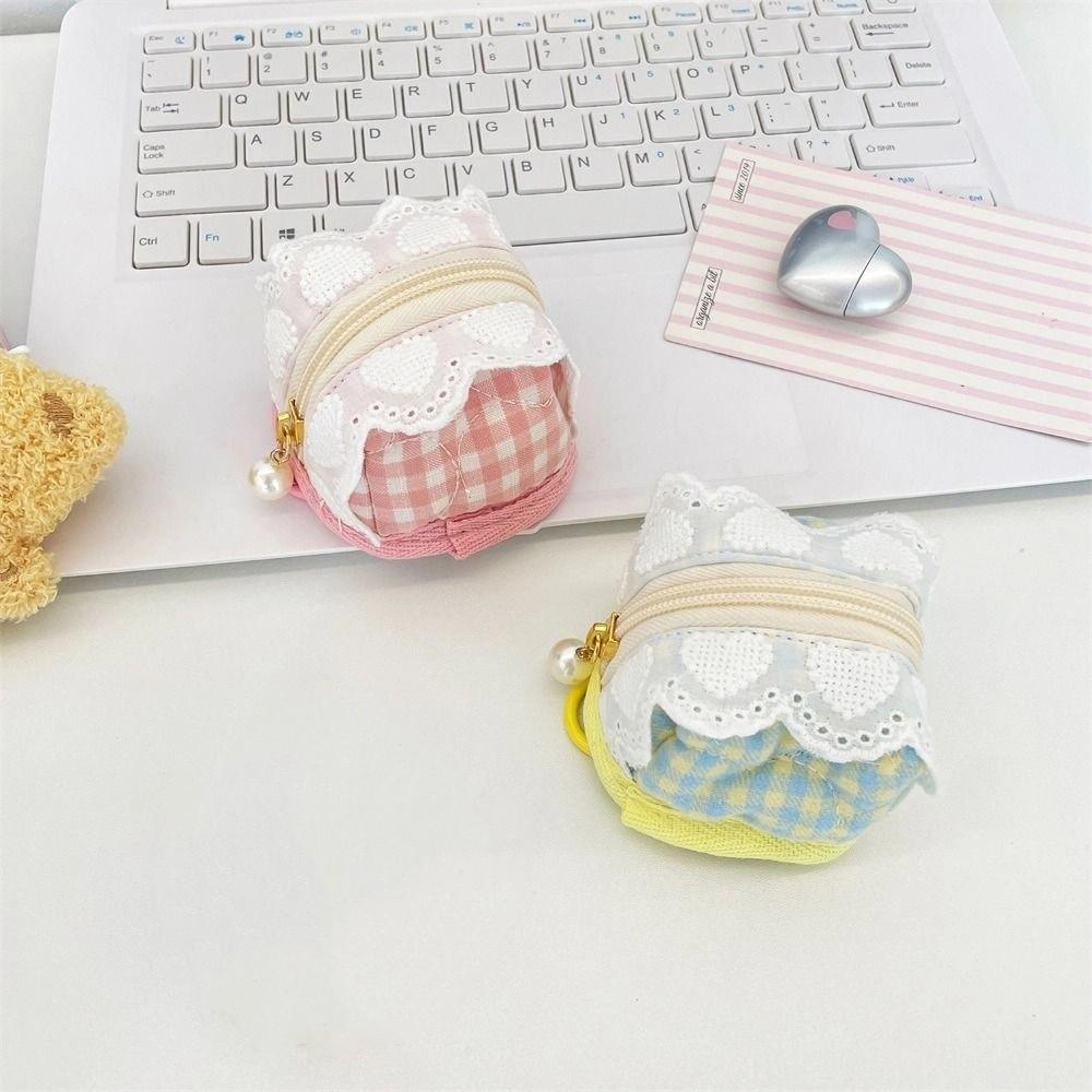 Multifunctional Small Lipstick Bag Lace Earphone Bag Sweet Mini Coin Purse Travel