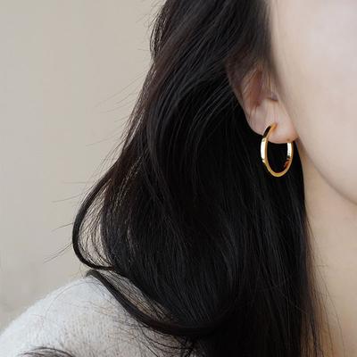 Earrings Niche Design High-end Plain Circle Earrings Earbud Earrings New Trendy Women