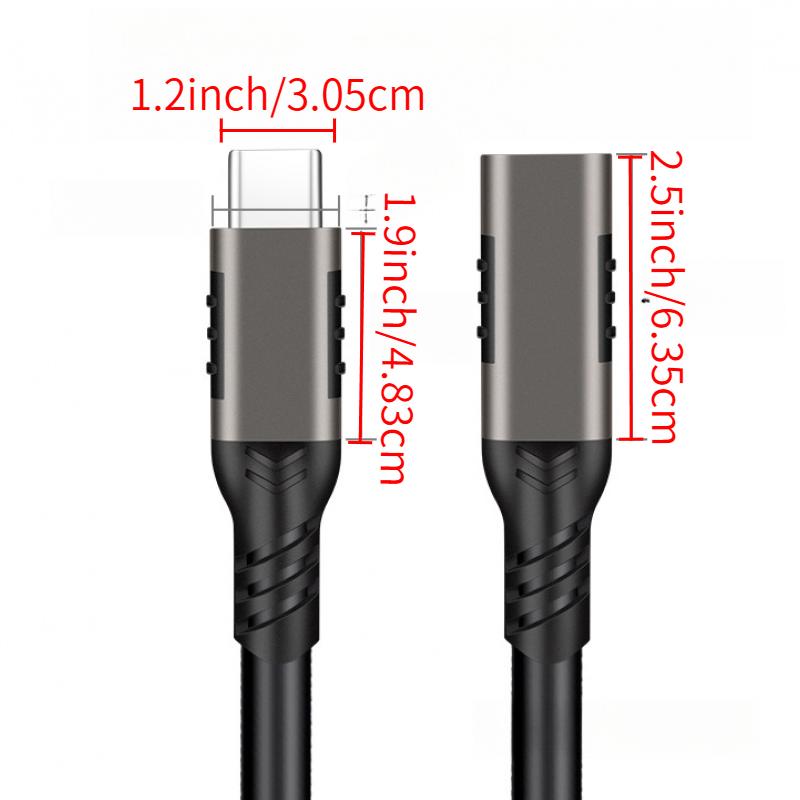 Type-C Extension Cable Male To Female USB 3.2 20Gbps Data Cable 8K Screen Casting Cable Adapter 240W Fast Charging Cable