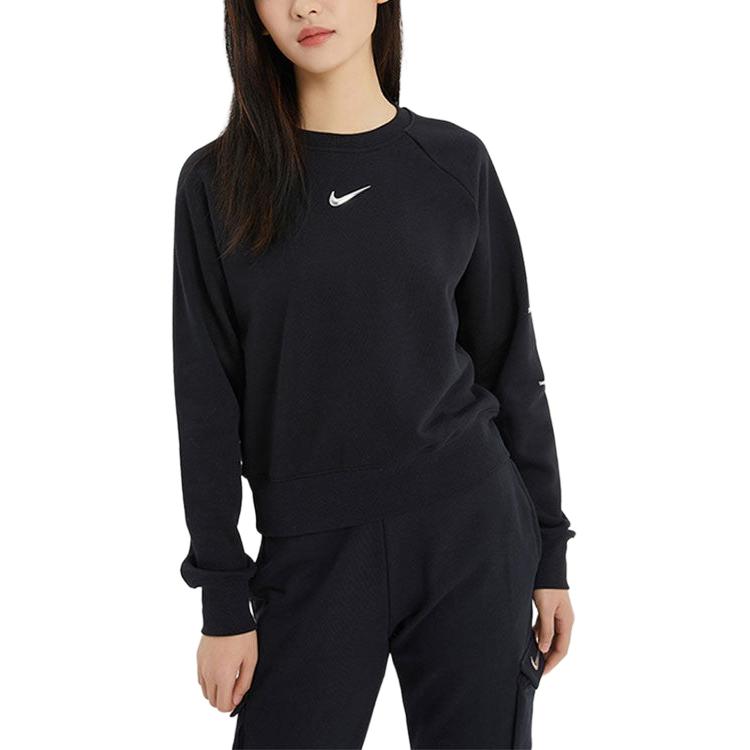Nike Sportswear Pullover Crew Neck Long Sleeve Sweatshirt Women Sweatshirt Black DN4835-010