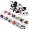 Celebrate Christmas Halloween Nail Sequins Wood Pulp Nail Art Flower for Butterf