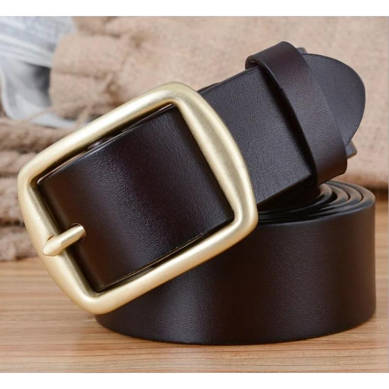 Solid Brass Buckle Belts for Women Mens Luxury Designer Ceintures High Quality New Arrival 100% Full Grain Genuine Leather