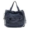 2025 New Pleated Drawstring Large Capacity Simple Commuter Bag Fashion Crossbody Bag Vintage Denim Shoulder Bag
