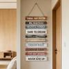 Inspirational Wall Art Decor Rustic Wall Hanging Plaque Farmhouse Wooden Door Sign Inspiring Positive Quotes Wall Decor for Office Bedroom Living Room