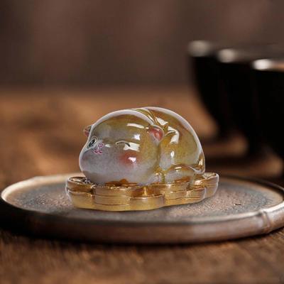 Charming Cat Tea Pet Figurine for Home Decor