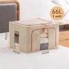 CHAHUA Fabric Storage Box, Foldable Organizer, Hundred-Box, Clothes And Quilt Storage Container, Beige