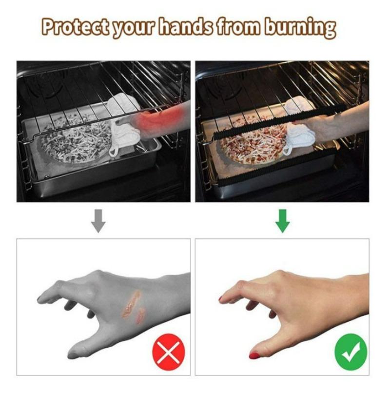 Silicone Heat Insulation Strip Sleeve High Temperature Anti-scald Strips Oven Guard Sleeve Protector Baking Thermal Kitchen Tool