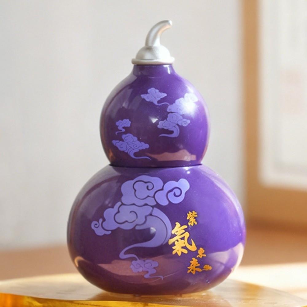 Solar Energy Lucky Gourd Statue Smooth Wealth Gourd Figurine Lucky Gourd Ornaments Fengshui