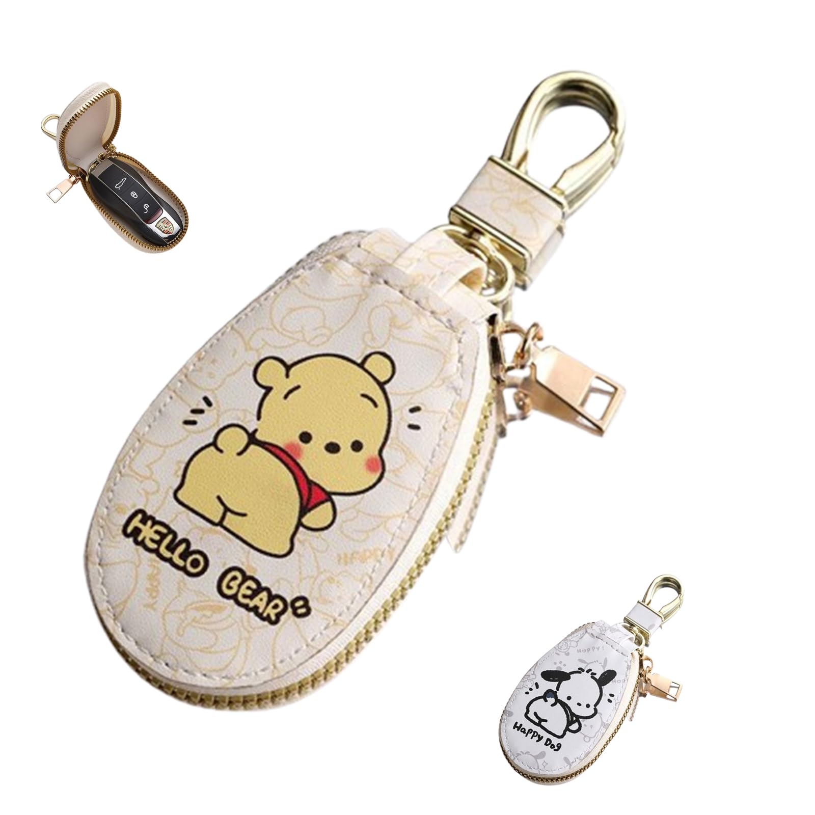 

Вінні-Пух Ключ Брелок для ключів Ключ Ключ Ключ Монета Багатофункціональний Міні Ключ PU Шкіра Блискавка Декоративний Дизайн Ключа 2 Чохол, Сумка, Чохол, Тримач, Обкладинка,