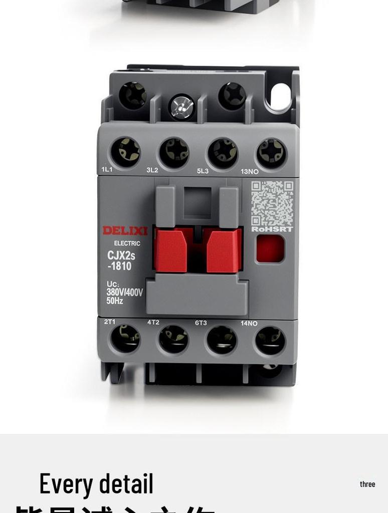 DELIXI CJX2S-3210/3201/3211 AC Contactor (220V/380V/110V/24V/36V)
