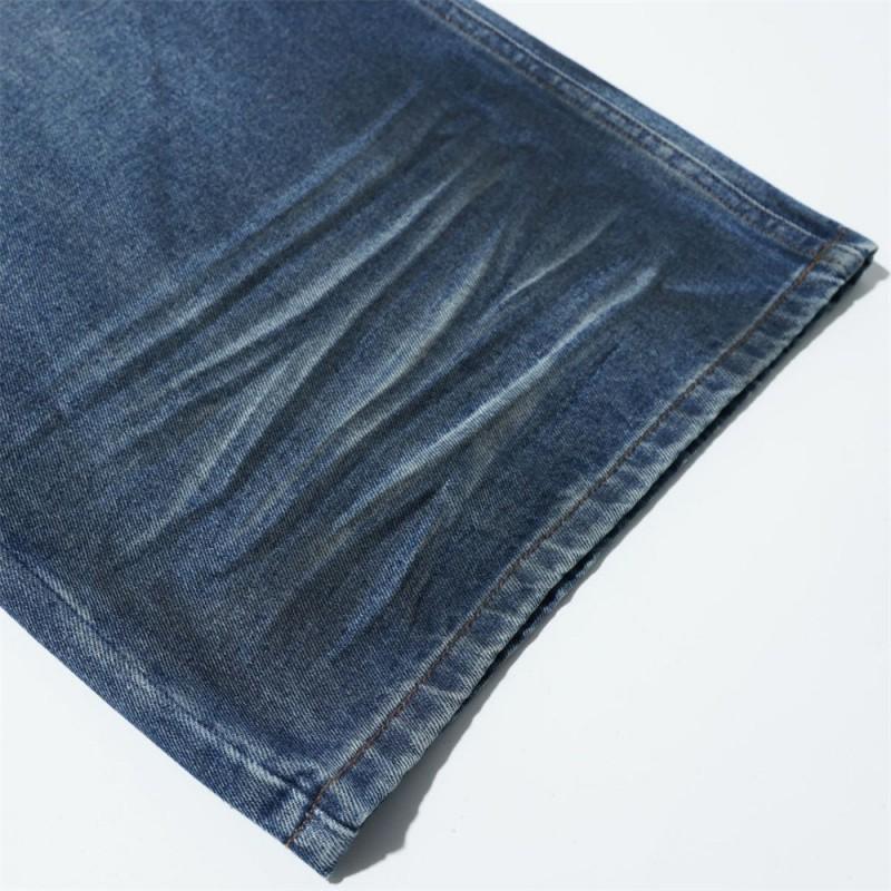 Mens Straight Leg Jeans High Street Punk Distressed Denim Pants With Rivets Pockets Casual