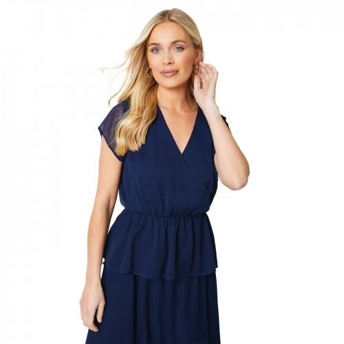 Zásady Dámské/Ladies Mock Wrap Petite Top