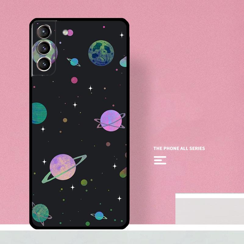 Outer Space Planet Stars Moon Phone Case For Samsung Galaxy S25 S26 Ultra S20 S21 S22 S23 S24 Plus S10 S25 FE Cover Coque