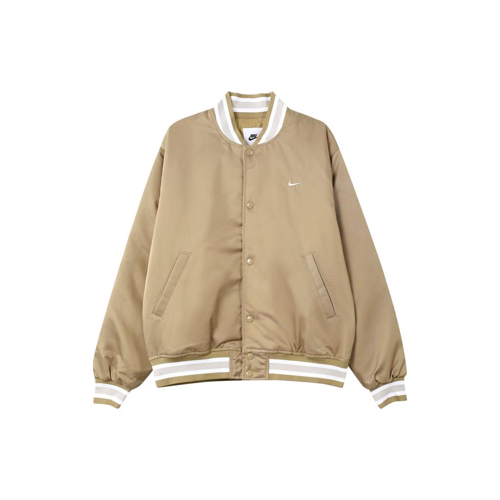 Nike Sportswear Authentics Dugout Jacket (Asia Sizing) Khaki/White Men Streetwear DX0659-247
