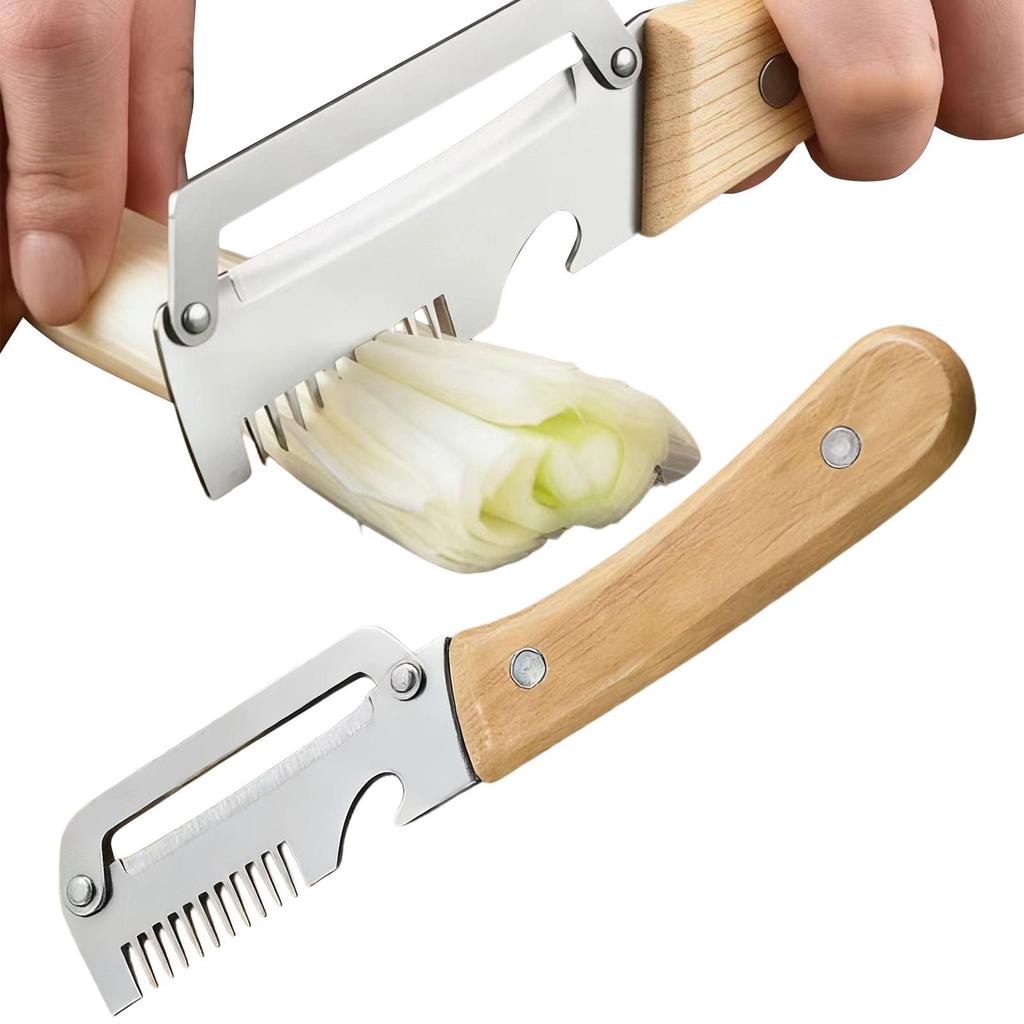 Stainless Steel Fruit Peeler Wooden Handle Paring Knife Planer Sugarcane Household Thick Fruits Vegetables Scraping Tools
