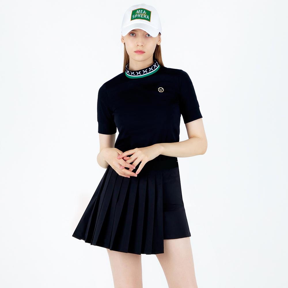 MEASPHERA Women Pleats Wrap Skirt Black