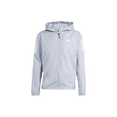 Běžecká bunda s kapucí Own The Run s vodoodpudivou úpravou Pánská bunda Světle stříbrná IN1484