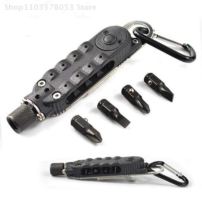 Mini Screwdriver Outdoor EDC Keychain Shape Screwdrivers Portable Multifunctional Steel Repair Combination Tools