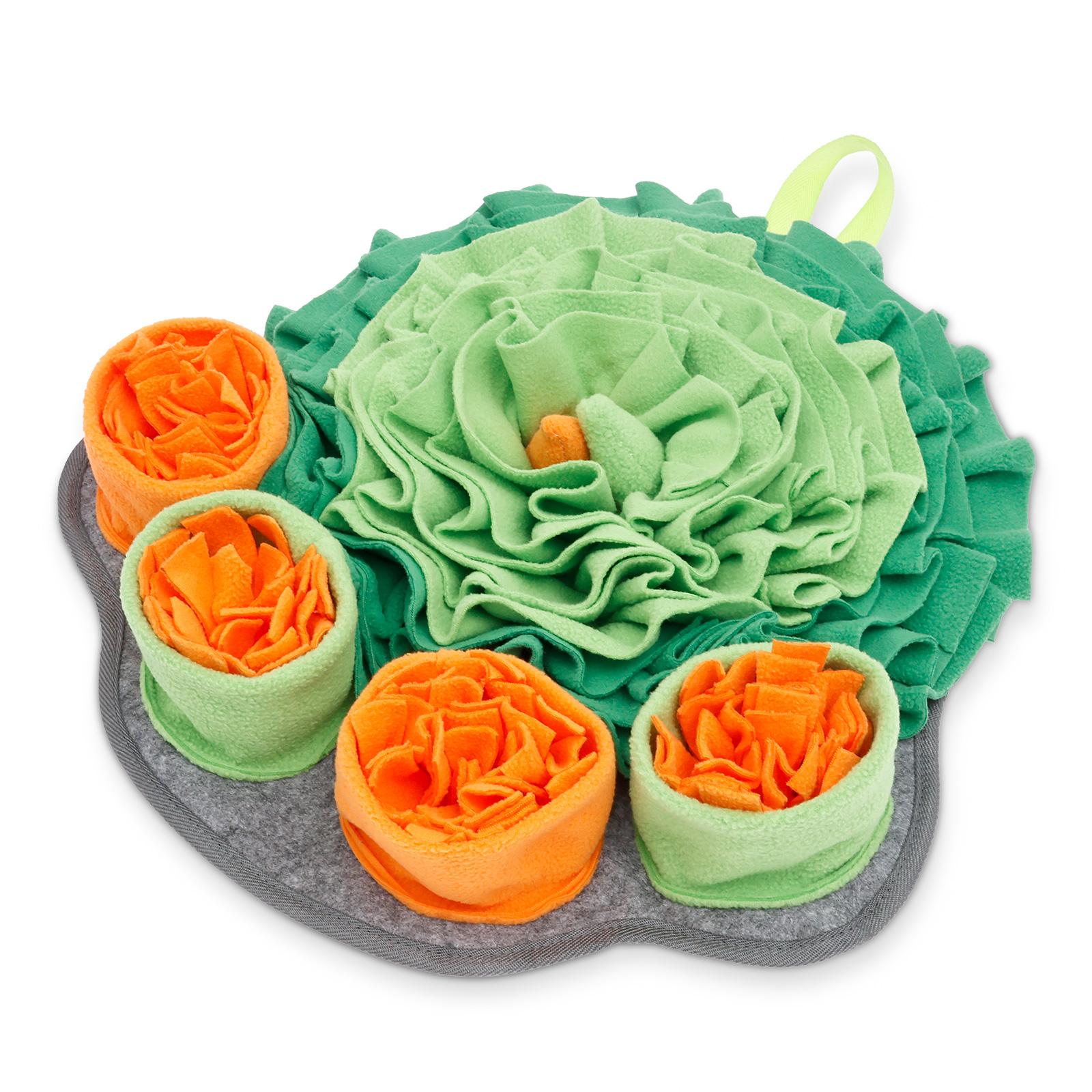 

Dogs Snuffle Mat Pet Interactive Dog Puzzle Toys Encourages Natural Foraging Skills Training Pet Slow Feeding Mat зелений