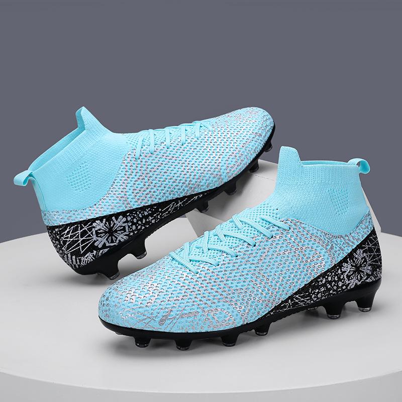 New High-top Men's and Women's Adult TF Broken Nails FG Long Nails Student Competition Men's Football Shoes AG Long Nails Training Shoes