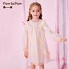 PawinPaw Girls' Cartoon Bear Mesh A-Line Dress