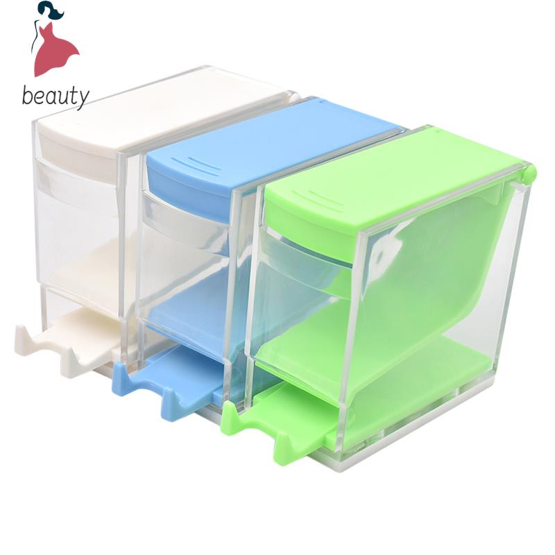 Dental Cotton Roll Dispenser Holder Press Type Box Holder Dental White Blue Color Orthodontics Products Dentistry Lab Supplies