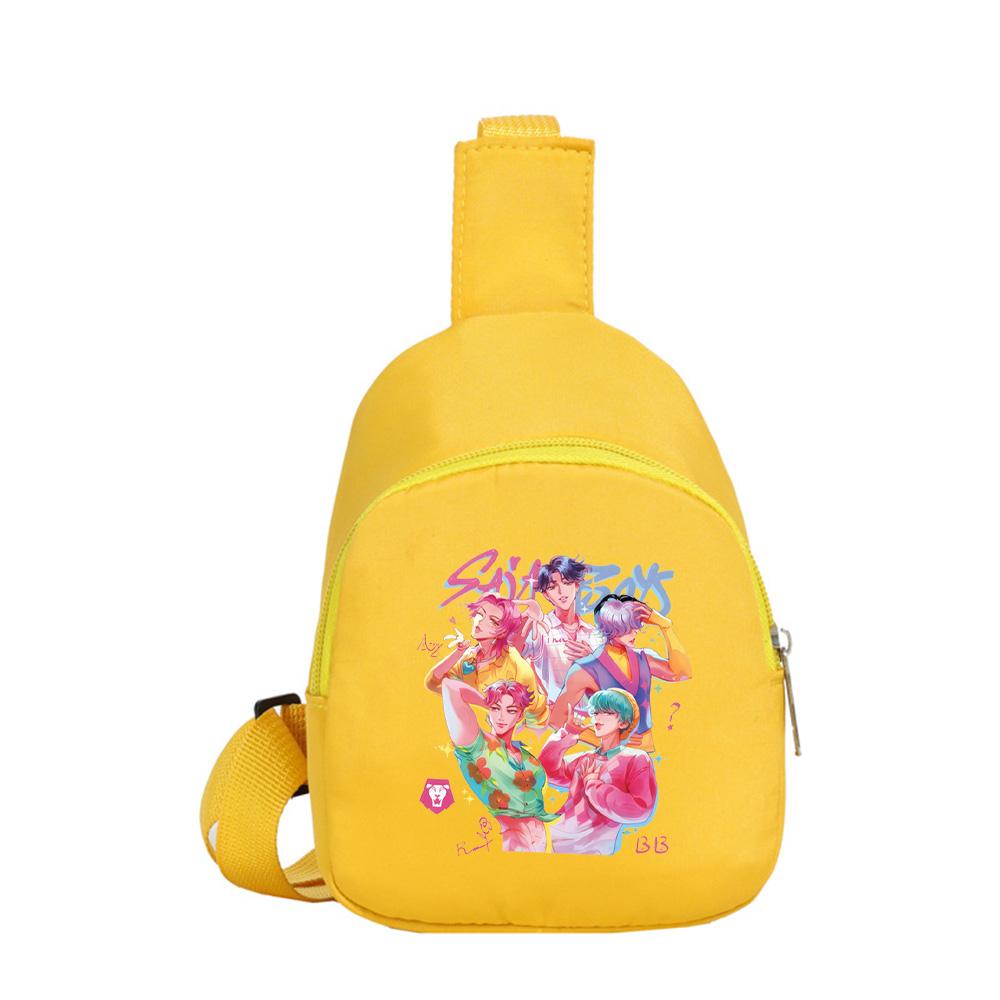 Zaino Petto Kawaii Stampato Anime K-Pop Cacciatori di Demoni per Ragazzo Ragazza Borsa a Spalla Studente Borsa a Tracolla Portatile Regalo di Natale per Bambino