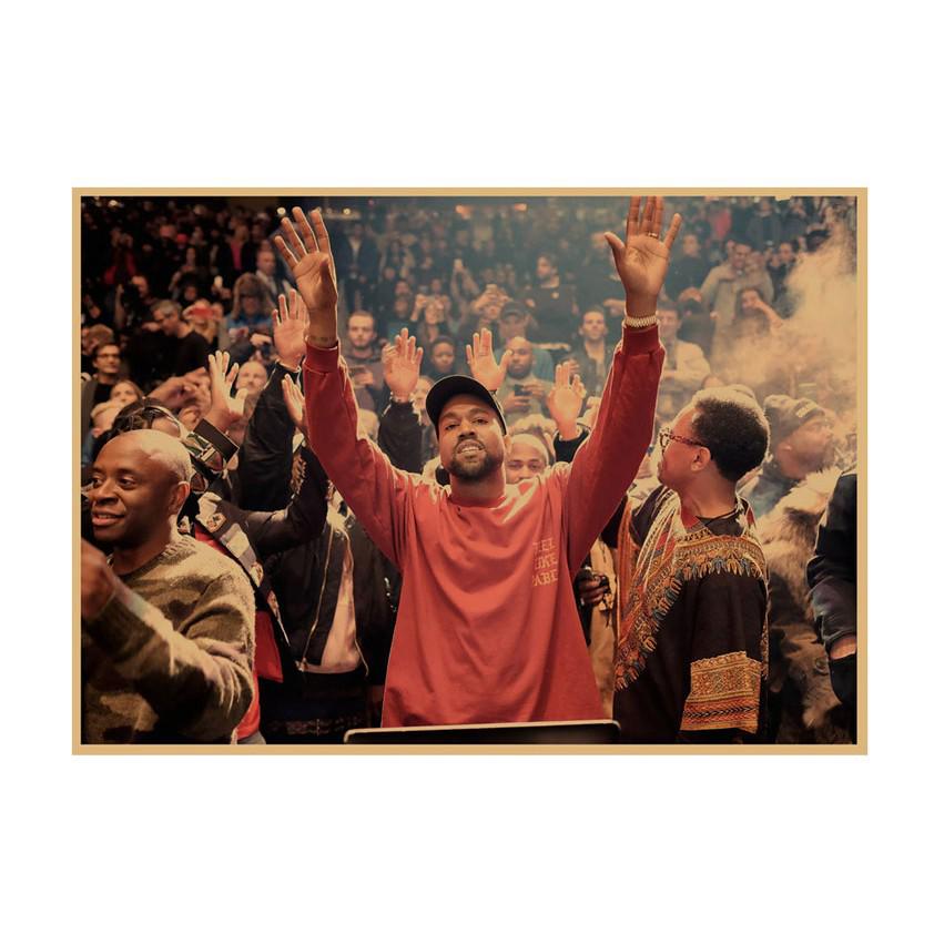 Kanye West Hip Hop Rapper Poster - Decorative Wall Art for Bar or Cafe (661)