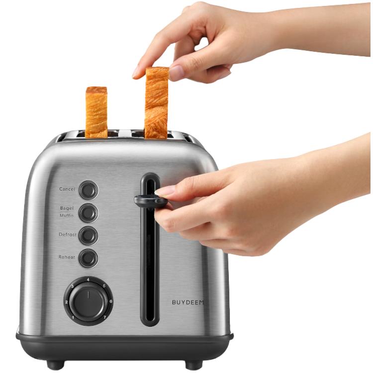 BUYDEEM 2-Slice Toaster, Model DT620E, Stainless Steel, EU