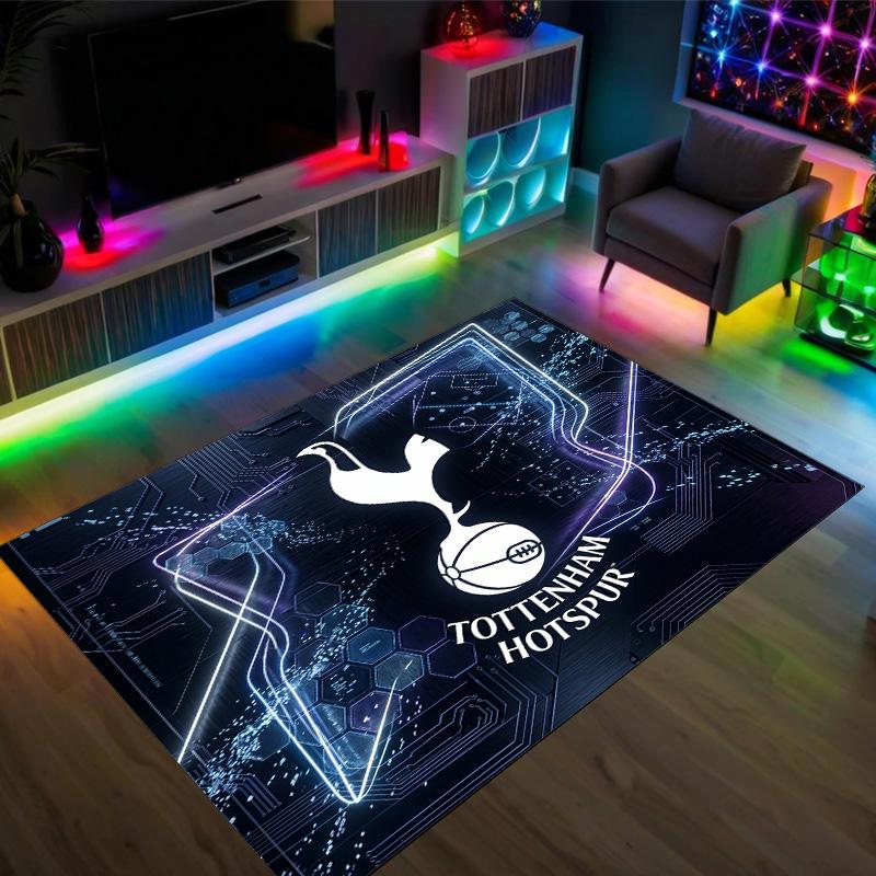 Tottenham Hotspur Design Kristal Fluweel Tapijt Gezellig Niet?Antislip Bedrukt Tapijt Voor Slaapkamer Woonkamer Entree