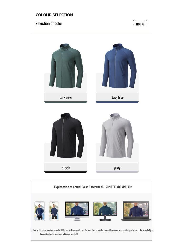 Unisex Quick-Dry Long Sleeve Sports Jacket for Autumn/Winter
