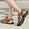 Men Casual Leather Beach Walking Shoes Fisherman Outdoor Closed Toe Hiking Water Sandals Large Size