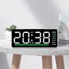 Digital LED Alarm Clock Date TEMP Brightness Adjustment Electronic Clock Kids Bedside Mute Snooze Clock 12/24H USB Powered