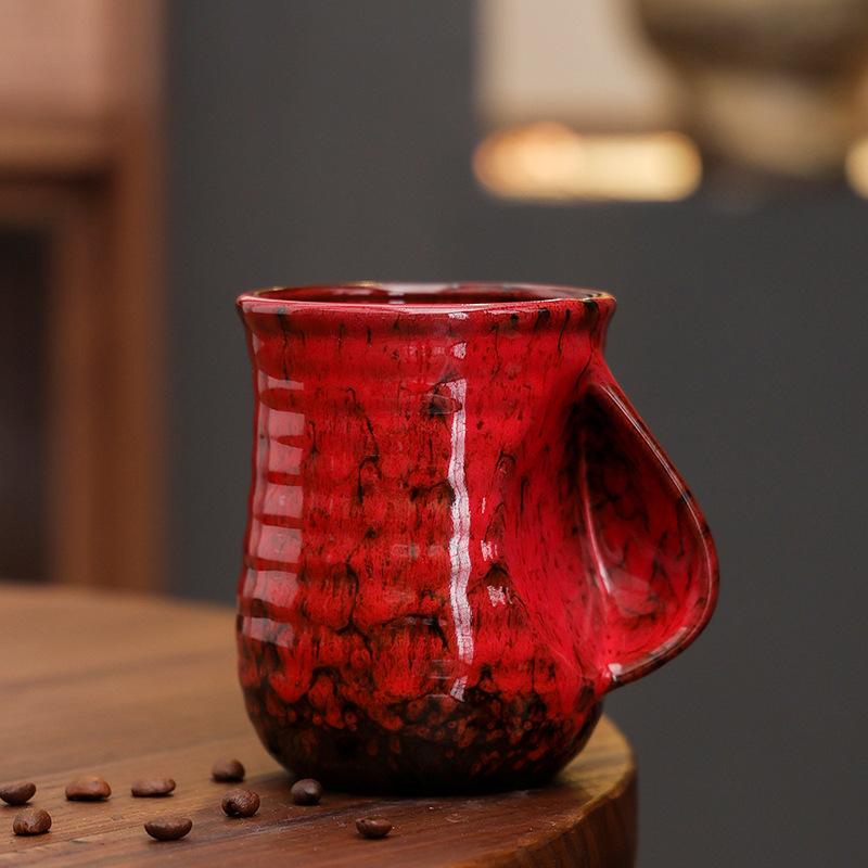 Высококачественная керамическая кофейная чашка Ретро Американская Латте Латте Чашка для послеобеденного чая Большая емкость Кружка для воды 540ml