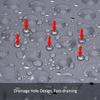 Non-slip Shower Mat For Bathtub With Drainage Port For Shower Or Tub, Pvc Triangle Bath Mat 54 X 54 Cm, Gray
