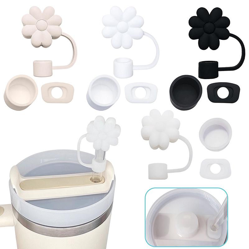 Lovely Straw Covers Cap Toppers Tumbler Cup Reusable Cute Silicone Straw Tips Lids Protect Covers