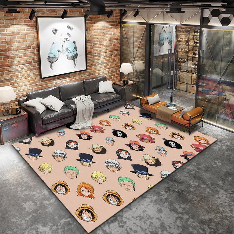 Covor Anime One Piece pentru Sufragerie, Dormitor, Casă, Decorare Canapea, Covor Antiderapant pentru Joacă Copii