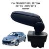 Armrest For PEUGEOT 207, 207 SW, 207 CC   2006-2010 Leather Custom Fit Center Console Storage Box Vehicle Accessories