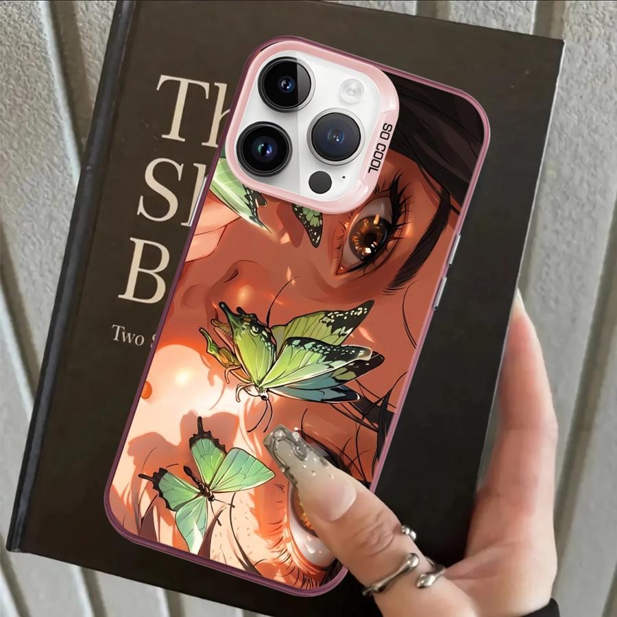 

Чехол для iPhone 17 Pro Max XS 14 XR 13 Pro 15 Plus 16 11 12 Air Задняя крышка телефона Мультяшная Девочка с Большими Глазами iPhone 11
