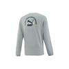 Puma Logo Print Crew Neck Long Sleeve Sweatshirt Men sweatshirt Gray 537391-80