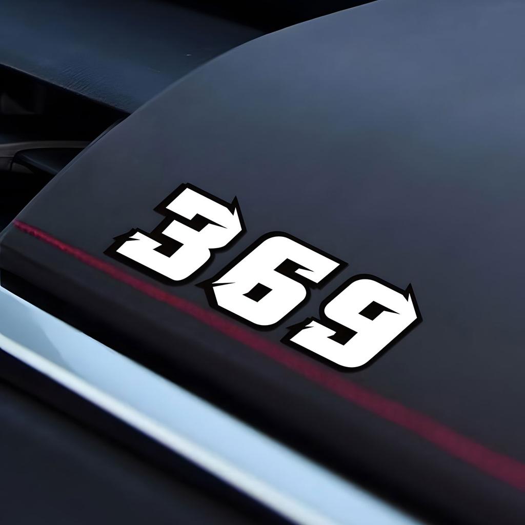 2PCS Motorcycle Racing Arabic Numbers Stickers DIY Refit Reflective Rainbow Sticker Number Helmet Car Styling 3D Decals