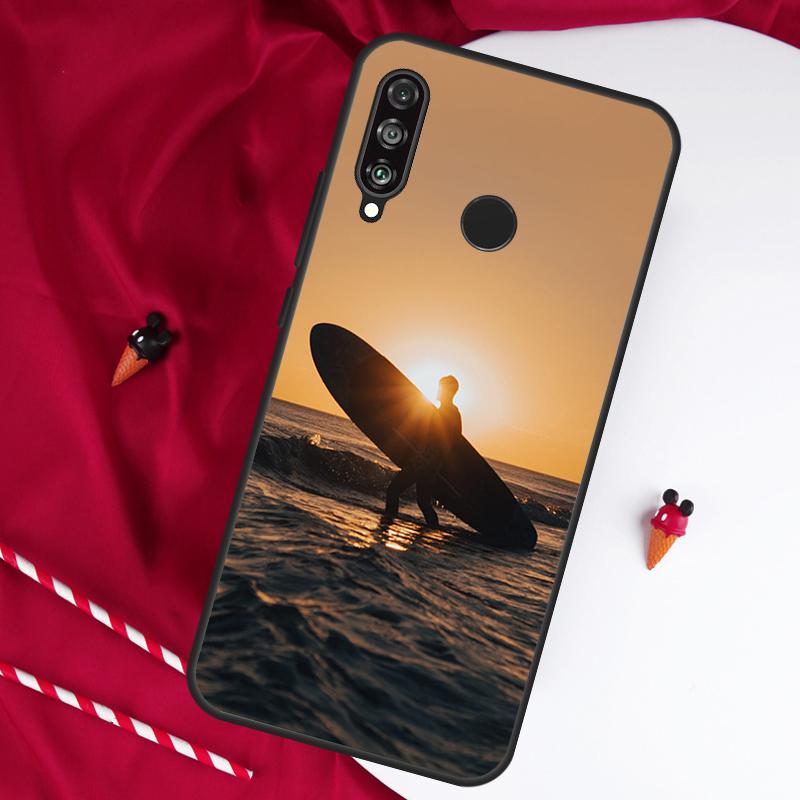 Surf Surfboard For Huawei Nova 12s 11i 12i 7i 8i Y73 Y70 Y90 Y60 Y72 Y61 Y91 9 10 SE P30 Pro P40 Lite Case